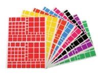 Apli - 10 feuilles gommettes carrées - coloris assortis
