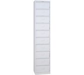 Colonne à clapets - L41 x H198 x P35 - 10 clapets - gris clair