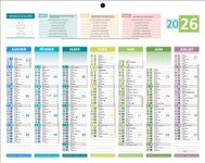 Calendrier bancaire année civile BOUCHUT "4 Saisons Mini" 21 x 26,5 cm Pefc 70 %