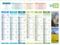 Calendrier bancaire année civile BOUCHUT "4 Saisons Medium" 32 x 42 cm Pefc 70 %