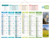 Calendrier bancaire année civile BOUCHUT "4 Saisons" 40,5 x 55 cm Pefc 70 %