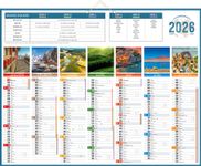 Calendrier bancaire illustré année civile BOUCHUT "Planète" 43 x 55 cm Pefc 70 %