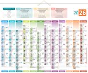 Calendrier bancaire année civile BOUCHUT "Uni-Compact" 43 x 55 cm Pefc 70 %