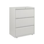 Crédence métallique monobloc -  3 tiroirs - H102 x L80 x P48 cm - beige