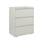 Crédence métallique monobloc -  3 tiroirs - H102 x L80 x P48 cm - gris clair