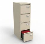 Classeur à tiroirs Bisley  - 4 tiroirs - H132 x L41 x P62 cm - beige