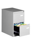 Classeur à tiroirs Bisley - 2 tiroirs - H71 x L41 x P62 cm - gris clair