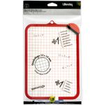 Wonday - Ardoise blanche - 18 x 26 cm - double face - brosse et marqueur inclus