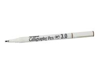 Artline - Marqueur permanent Calligraphie - pointre fibre moyenne - noir