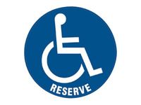 Pickup - Pictogramme rond - Réservé handicapés - 300 mm