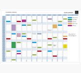 Exacompta - Planning annuel magnétique - effaçable à sec - 90 x 59 cm