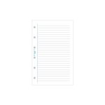 Exacompta Exatime 17 - Recharge pour organiseur - travers ligné blanc - 10,5 x 17,2 cm