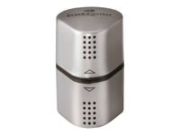 Faber-Castell Grip - Taille-crayon - 3 trous - Avec réservoir - Argent