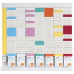 Nobo - Planning à fiches T - 7 colonnes indice 2 - 48 x 48 cm - blanc