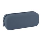 Trousse rectangulaire en silicone bleu roi Up North avec zip imperméable - design moderne et nettoyage facile