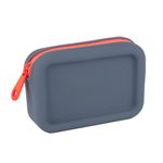 Porte‑monnaie silicone bleu gris NEON avec design urbain - pratique au quotidien et entretien facile