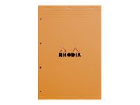 Rhodia Basics - Bloc notes - A4 + - 160 pages - petits carreaux - 80g - perforé