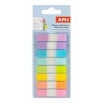 Index adhésifs doubles pastel 44×10 mm - 160 pièces repositionnables - onglets pour chapitres - projets et révisions