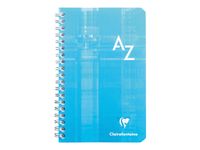 Clairefontaine - Répertoire à spirale 11 x 17 cm - 100 pages - petits carreaux (5x5 mm) - disponible dans différentes couleurs