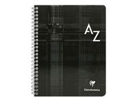 Clairefontaine - Répertoire à spirale 17 x 22 cm - 100 pages - grands carreaux (Seyes) - disponible dans différentes couleurs