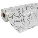 Clairefontaine Premium - Papier cadeau - 70 cm x 50 m - 80 g/m² - arabesques argentées