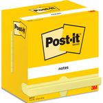 Post-it - 12 blocs notes 100 feuilles - jaune - 76 x 127 mm