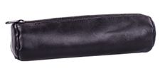 Oxford - Trousse ronde - 1 compartiment - cuir ébène noir