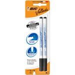 BIC VELLEDA 1721 - Pack de 2 marqueurs effaçables - pointe fine - noir