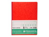 Exacompta - Piqûre comptable - 6 colonnes par page - 32 x 25 cm - 80 pages