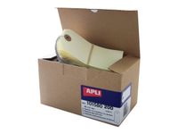 Apli Agipa - 200 Étiquettes américaines - 5,7 x 12 cm - coloris crème avec oeillet marron