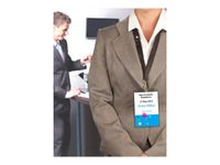 Avery - Larges pochettes badges avec tour de cou - 10 badges souples - A6