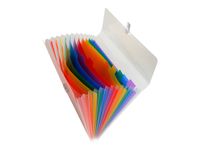 Exacompta Crystal - Valisette trieur à soufflet 13 comp - A4 - à onglets - blanc transparent