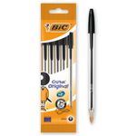 BIC Cristal - Bolígrafo - negro - 1 mm - medio (paquete de 5)