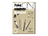 Clairefontaine Paint ON Naturel - Bloc encollé - A4 - 30 feuilles - 250 gr