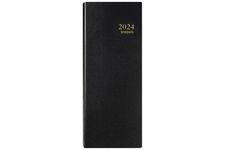 Agenda long Lima Saturnus - 1 jour par page - 12,8 x 33 cm - noir - Brepols