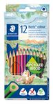 STAEDTLER Noris Design Journey - 12 Crayons de couleur - couleurs brillantes assorties