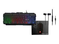 The G-Lab COMBO HELIUM - ensemble de clavier, souris, casque et tapis de souris - Azerty - Français