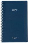 Agenda à spirale Polyprop Breform - 1 jour par page - 10 x 16,5 cm - bleu - Brepols