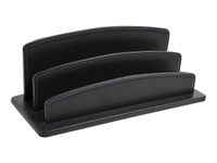 Quo Vadis Satiny - Trieur demi-rond 2 compartiments - 26 x 10,5 cm - noir