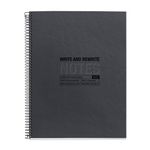 Notebook Eco Design, Carton recyclé, A4, quadrillage 5x5 mm, 120 feuilles de 4 couleurs, Miquelrius, Noir.