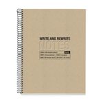 Notebook Eco Design, Carton recyclé, A5, quadrillage 5x5 mm, 120 feuilles de 4 couleurs, Miquelrius, Kraft.