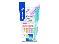 Pilot FriXion Light Soft - Pack de 6 surligneurs effaçables (bleu doux, violet doux, vert tendre, rose doux, jaune doux, orange doux)
