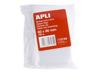 Apli Agipa - 100 Sachets à fermeture zip - 60 x 80 mm - transparent
