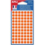 Apli Agipa - 462 Pastilles adhésives - orange - diamètre 8 mm - réf 111835