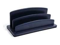 Quo Vadis Satiny - Trieur demi-rond 2 compartiments - 26 x 10,5 cm - bleu marine