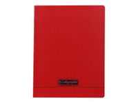 Calligraphe 8000 - Cahier polypro 17 x 22 cm - 192 pages - grands carreaux (seyès) - rouge