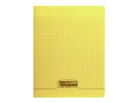 Calligraphe 8000 - Cahier polypro 17 x 22 cm - 48 pages - grands carreaux (seyès) - jaune