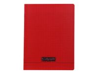 Calligraphe 8000 - Cahier polypro 17 x 22 cm - 140 pages - grands carreaux (seyès) - rouge