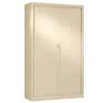 Armoire métallique haute monobloc à rideaux - 198x120x45cm - beige