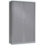 Armoire métallique haute monobloc à rideaux - 198x120x45cm - gris
